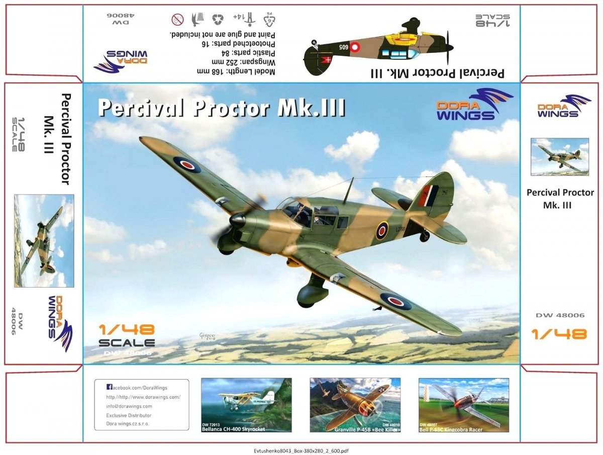 Dora Wings 48006 Percival Proctor Mk.1/2/3 1/48 – zdjęcie 2