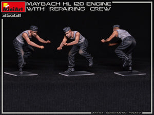 Miniart 35331 MAYBACH HL 120 ENGINE FOR PANZER III/IV FAMILY WITH REPAIR CREW 1/35 – zdjęcie 9