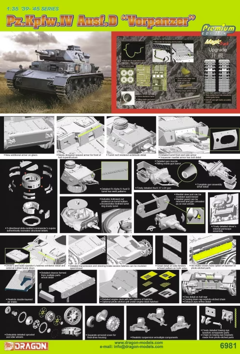 Dragon 6981 Pz.Kpfw.IV Ausf.D Vorpanzer (Premium Edition) 1/35 – immagine 2