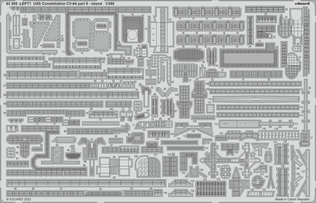 Eduard 53285 USS Constellation CV-64 part 5 - island TRUMPETER 1/350 – immagine 2