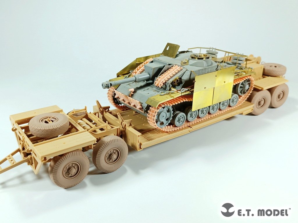 ET Model P35-123 Transporteur de chars allemand Sd.Ah.116 de la Seconde Guerre mondiale, roues affaissées, pour maquette TAMIYA au 1/35 – image 5