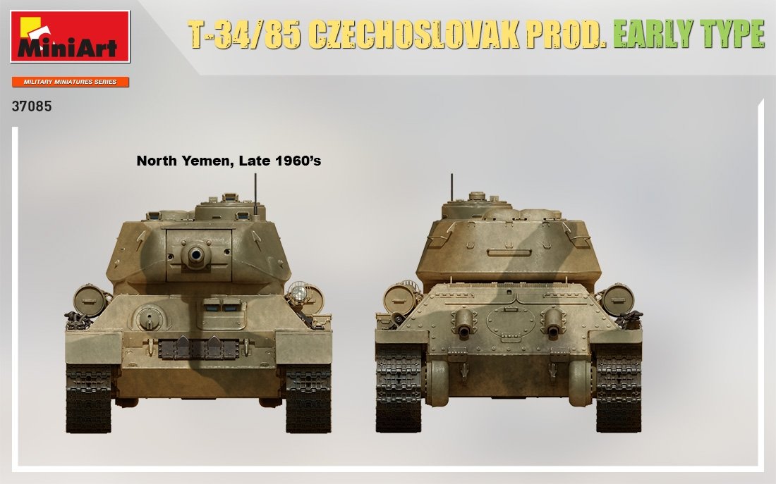 MiniArt 37085 T-34/85 CZECHOSLOVAK PROD. EARLY TYPE 1/35 – immagine 4