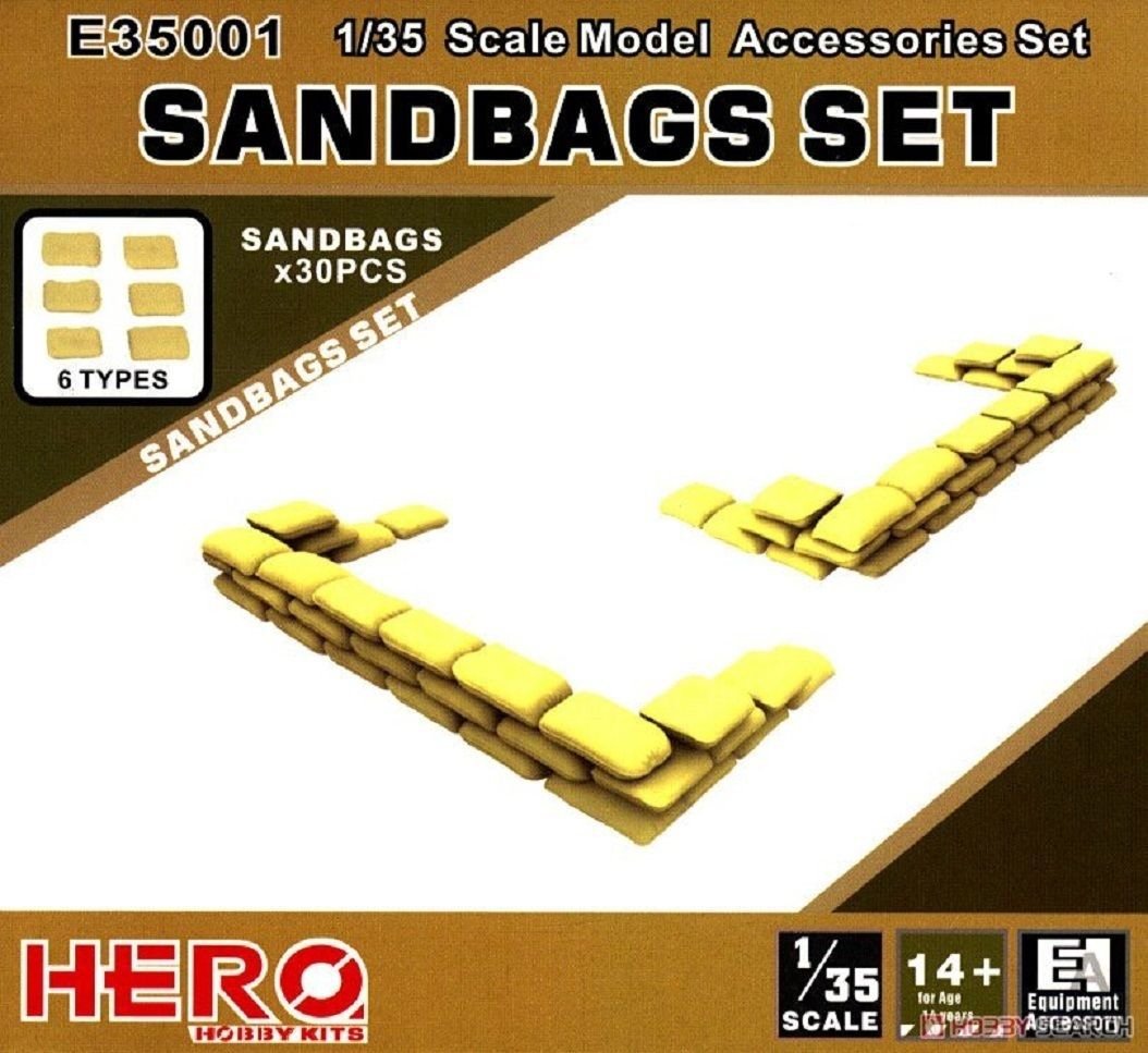Ensemble de sacs de sable Hero Hobby E35001 à l'échelle 1/35