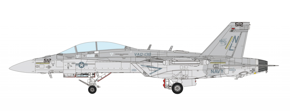 Meng LS-019 Boeing EA-18G Growler Electronic Attack Aircraft Yellow Jackets 1/48 – immagine 14