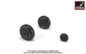 Armory Models AW72202 Junkers Ju 88 late wheels w/ weighted tires 1/72 – zdjęcie 3