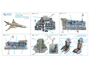 Quinta Studio QD+72168 Su-17M3 3D-Printed coloured Interior on decal paper (Modelsvit) (with 3D-printed resin part) 1/72 – immagine 6