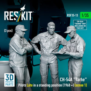 RESKIT RSF35-0013 CH-54A &amp;quot;Tarhe&amp;quot; pilots Late in a standing position (1968 +) (scene 1) (3 pcs) (3D Printed) 1/35 – Bild 4