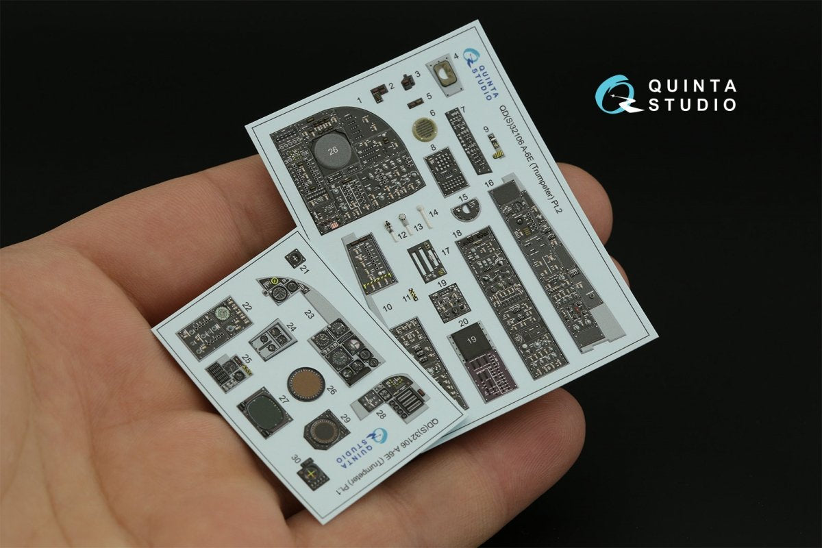 Intérieur imprimé en 3D et coloré sur papier décalcomanie Quinta Studio QDS-32106 A-6E Intruder (Trumpeter) (Petite version) 1/32 – image 2