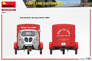 MiniArt 38047 TEMPO E400 KASTENWAGEN 3-WHEEL DELIVERY BOX TRACK 1/35 – immagine 18