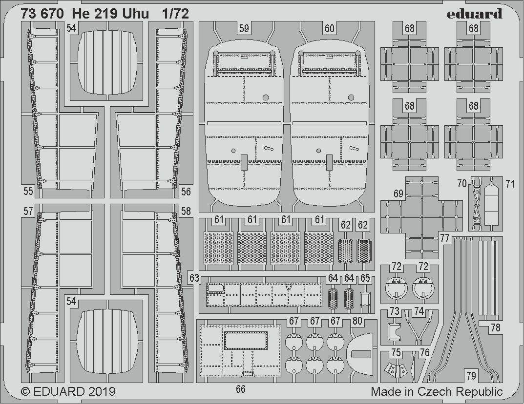 Eduard 73670 He 219 Uhu 1/72 DRAGON – imagen 2