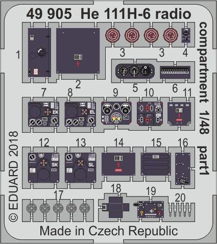 Eduard 49905 He 111H-6 compartiment radio 1/48 ICM
