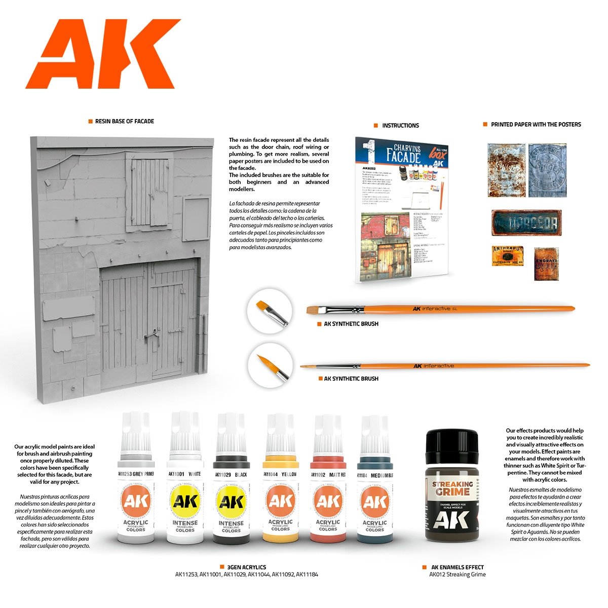 AK Interactive AK8252 ALL IN ONE SET -BOX 1 – CHARVINS FACADE – imagen 4