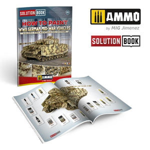 Ammo of Mig 6527 How to Paint WWII German Mid-War Vehicles SOLUTION BOOK 21 (Multilingual Book) – immagine 2