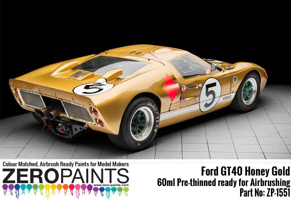 Zero Paints ZP-1551 Ford GT40 Honey Gold Paint 60ml – imagen 2