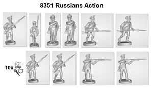 Hat 8351 Napoleonic Russian Infantry - Action (40 Figures) 1/72
