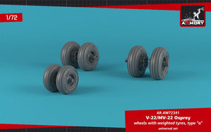 Armory Models AW72341 V-22/MV-22 Osprey wheels w/ weighted tires type “a” 1/72 – immagine 3
