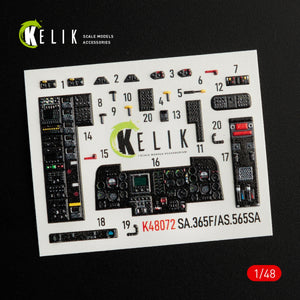 KELIK K48072 DAUPHIN II SA.365F / AS.565SA INTERIOR 3D DECALS FOR KITTY HAWK / ZIMIMODEL KIT 1/48 – Bild 2