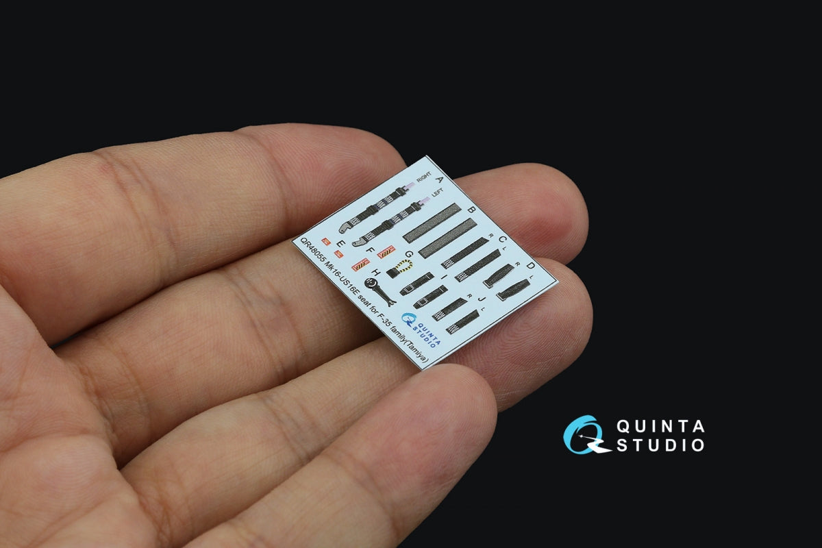 Quinta Studio QD48288 F-35A 3D-Printed &amp;amp; coloured Interior on decal paper (Tamiya) 1/48 – immagine 10
