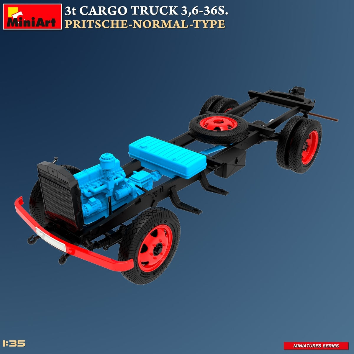 MiniArt 38079 3t CARGO TRUCK 3,6-36S. PRITSCHE-NORMAL-TYPE 1/35 – immagine 6