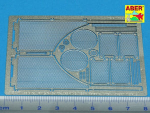 Aber 35G12 Grilles for german tank Sd.Kfz. 182 King Tiger (Porsche Turret) 1/35 – imagen 2
