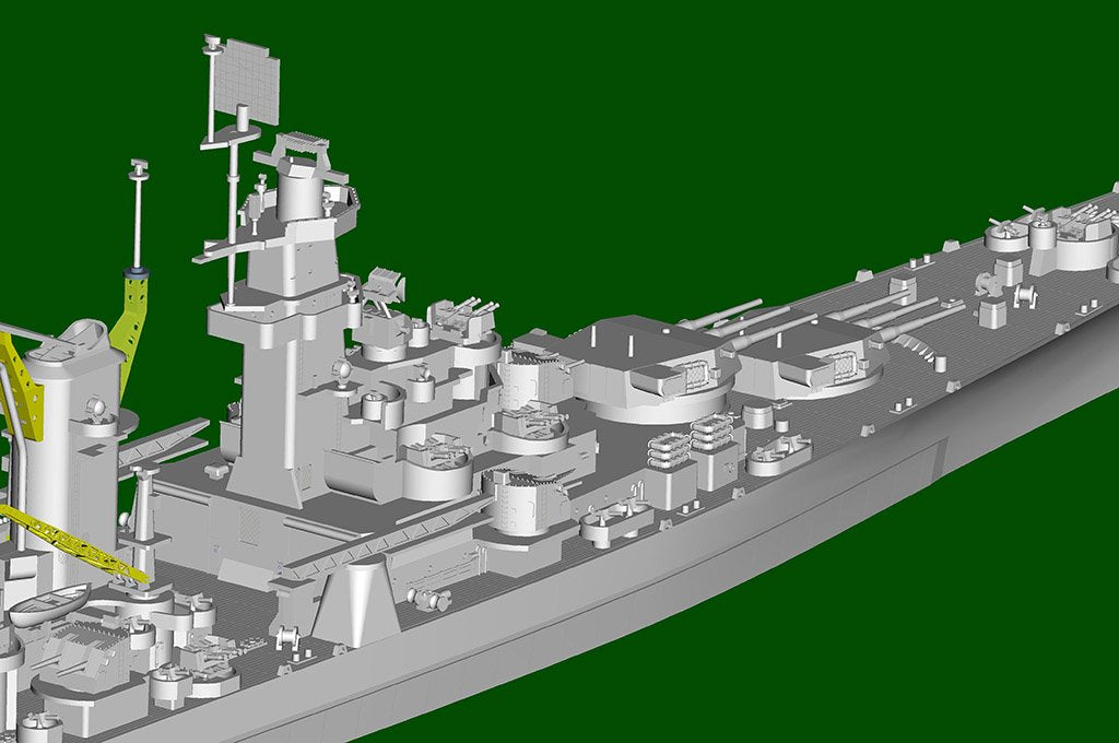 Trumpeter 06740 USS Hawaii CB-3 1/700 – image 8