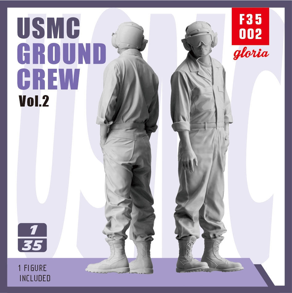Gloria F35002 USMC Ground Crew Type 2 3D Printed Figures 1/35 – immagine 2