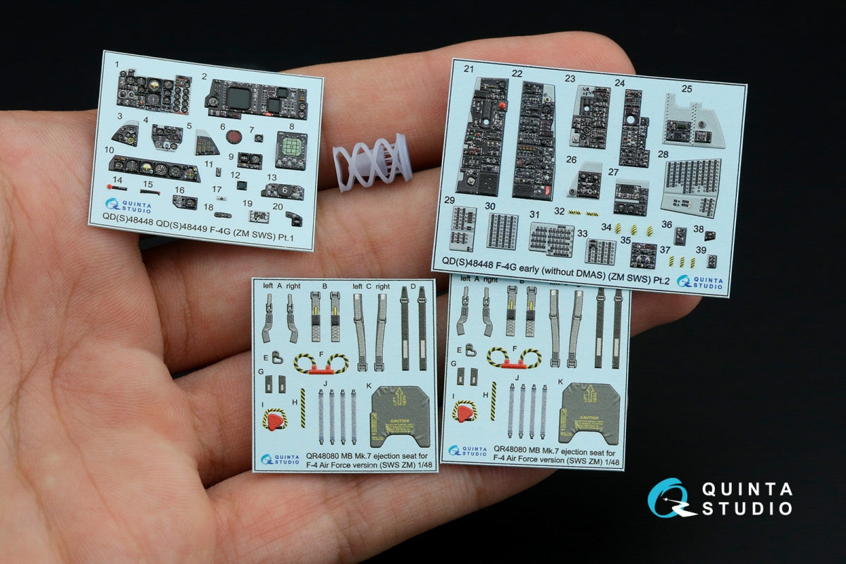 Quinta Studio QD+48448 F-4G early 3D-Printed &amp;amp; coloured Interior on decal paper (Zoukei Mura SWS) (with 3D-printed resin parts) 1/48 – imagen 2