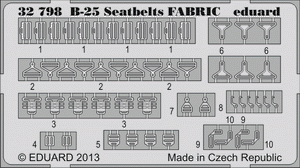 Eduard 32798 B-25 seatbelts FABRIC 1/32 HK Models – zdjęcie 2