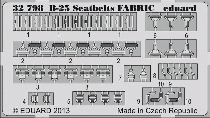 Eduard 32798 B-25 seatbelts FABRIC 1/32 HK Models – zdjęcie 2