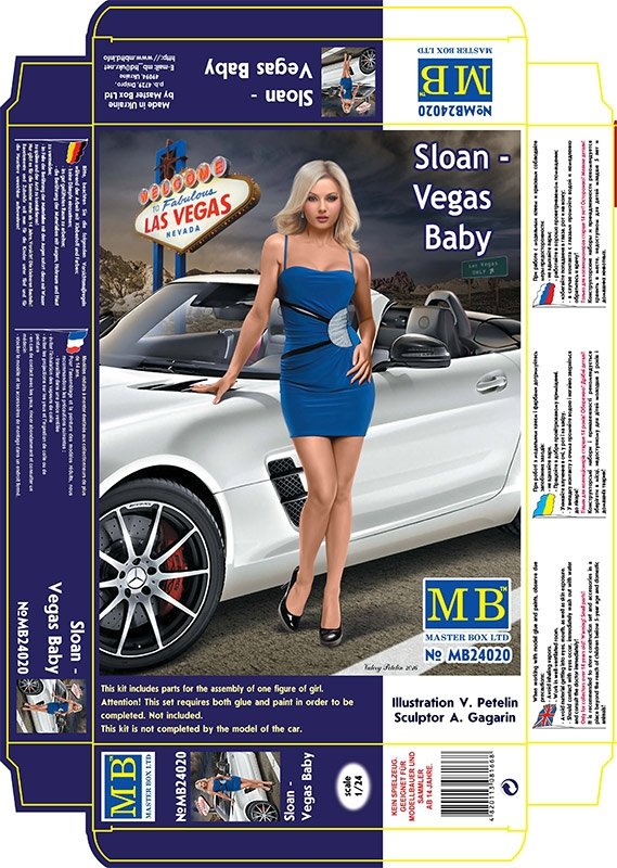 Master Box 24020 Série Dangerous Curves. Sloan - Vegas Baby 1/24 – image 3