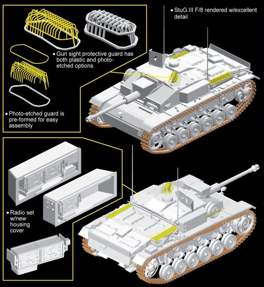 Dragon 6620 StuG. III F/8 Early Production Italy 1943 1/35 – zdjęcie 2