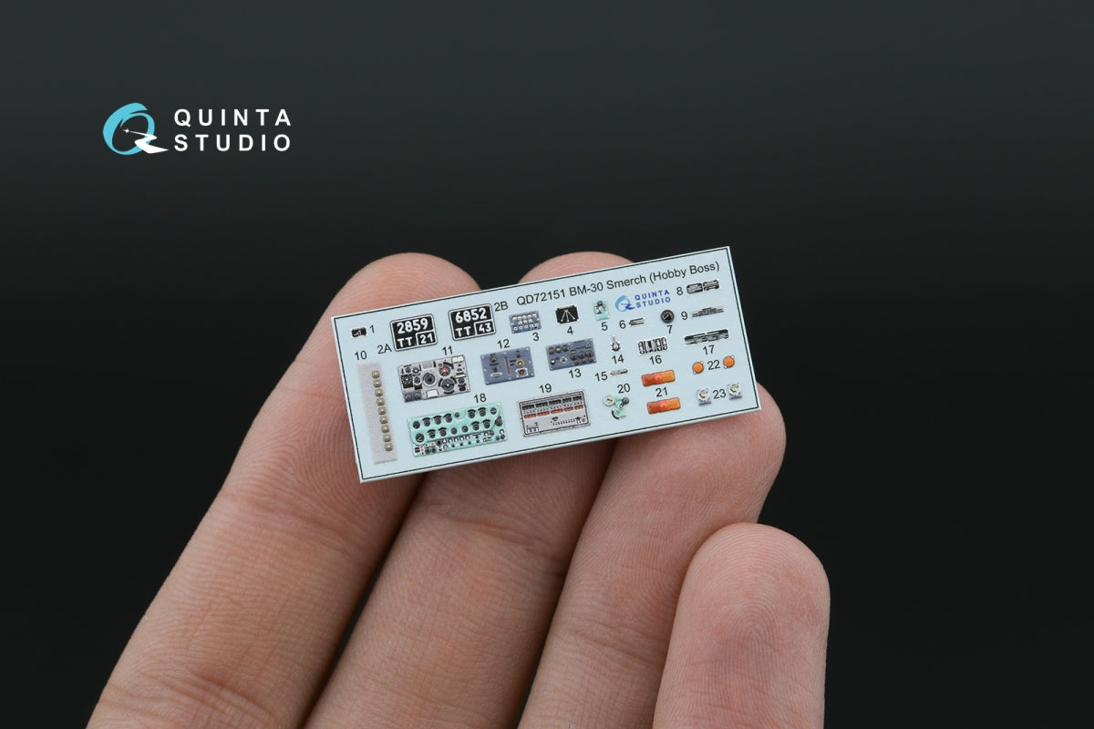 Quinta Studio QD72151 BM-30 Smerch 3D-Printed coloured Interior on decal paper (Hobby Boss) 1/72 – immagine 3