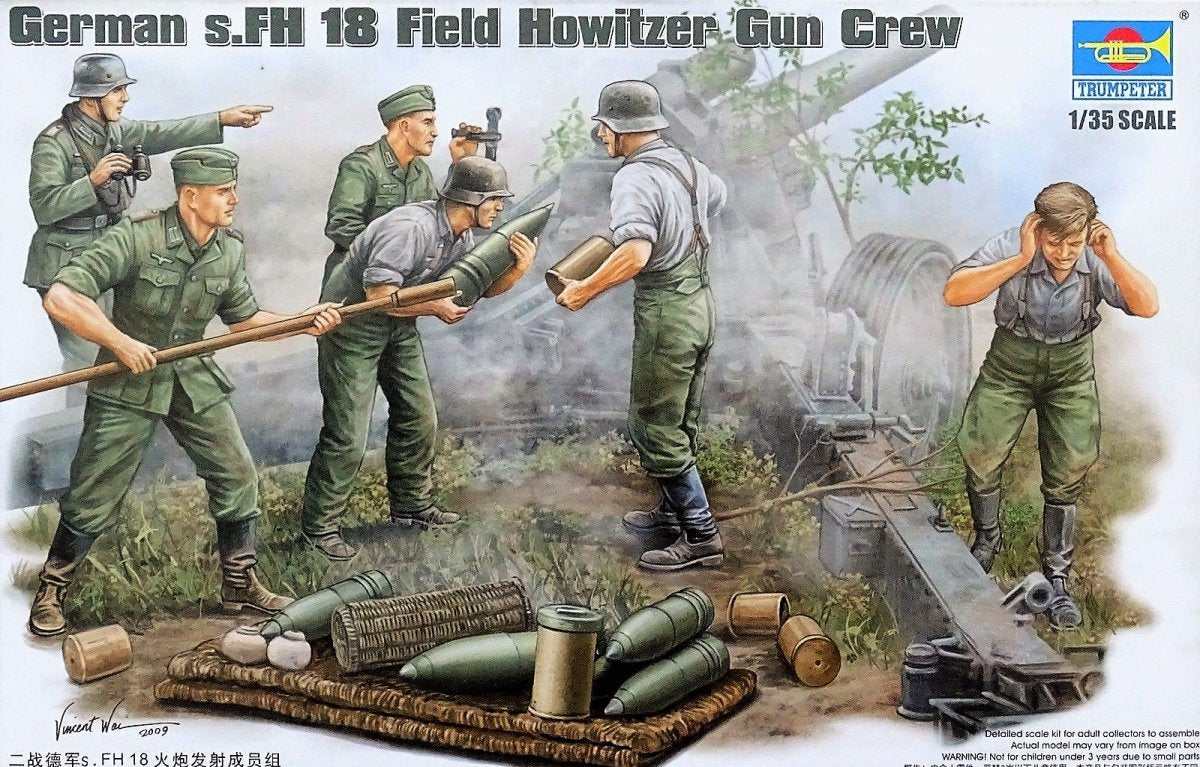 Trumpeter 00425 German s.FH 18 Field Howitzer Gun Crew 1/35