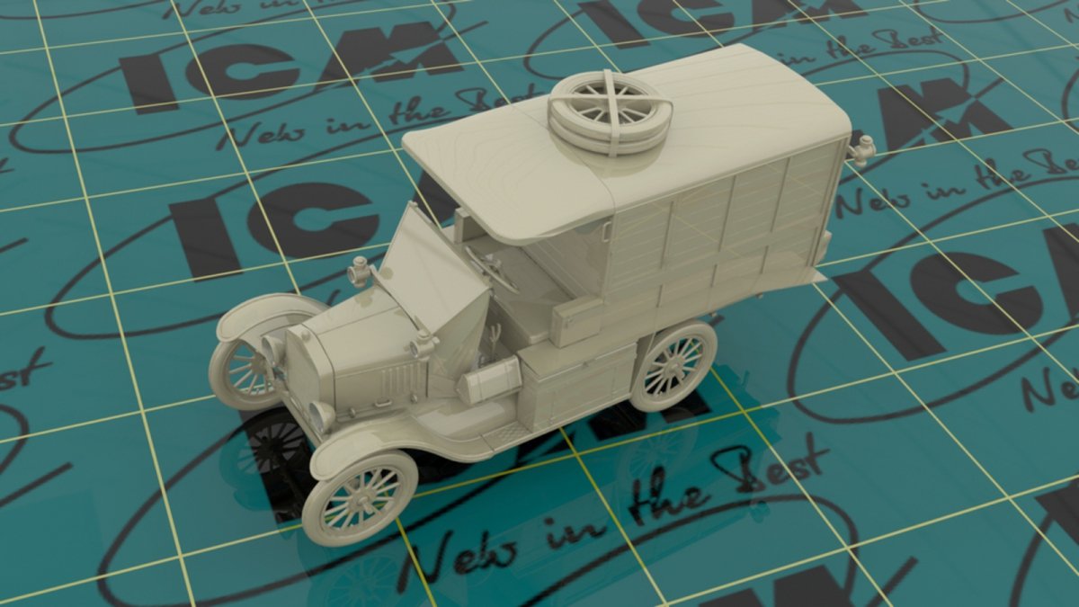 ICM 35665 Model T 1917 Ambulance (early), WWI AAFS Car 1/35 – immagine 2