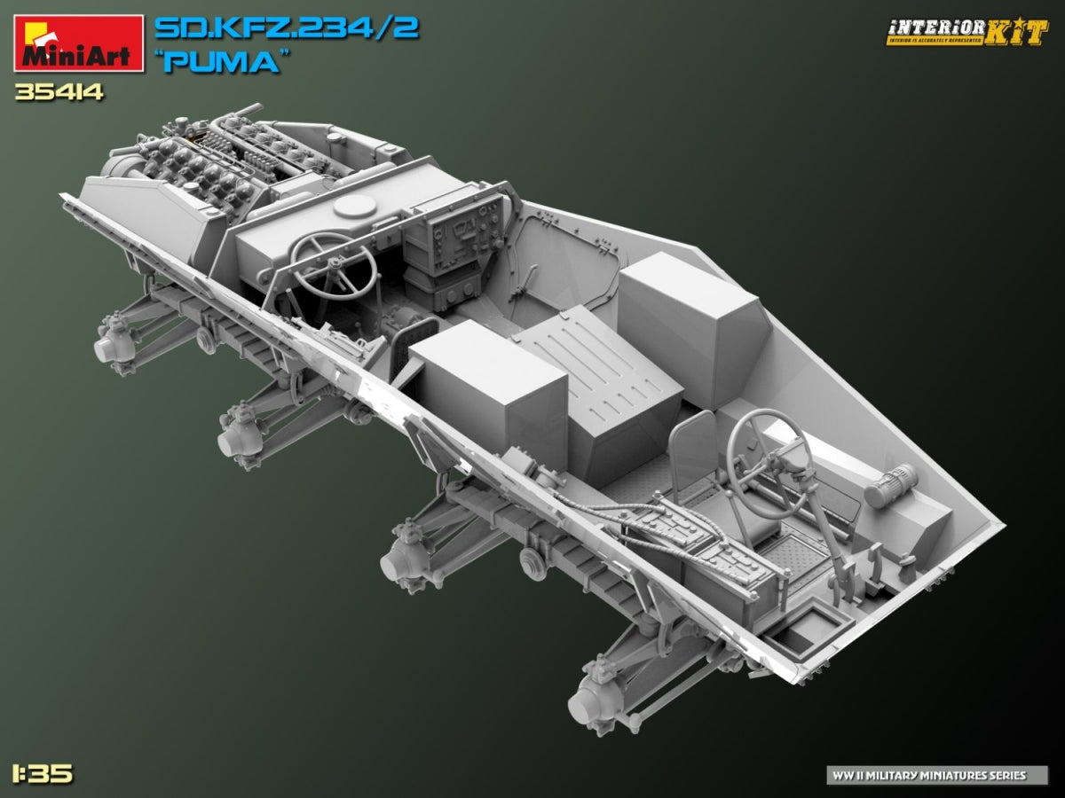 MiniArt 35414 Sd.Kfz. 234/2 PUMA. INTERIOR KIT 1/35 – immagine 35