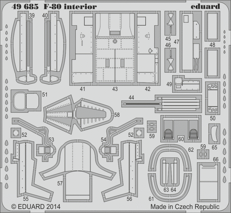 Eduard 49685 F-80 interior S. A. HOBBY BOSS 1/48 – Bild 2