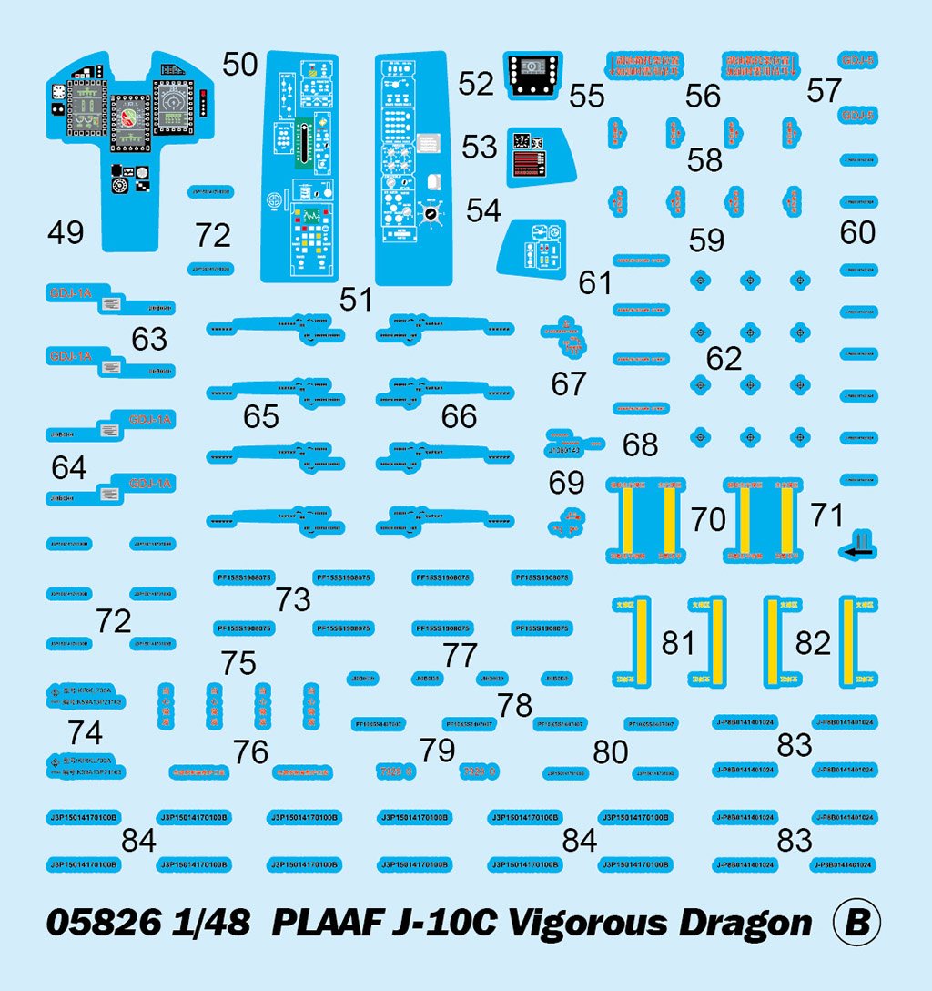 Trumpeter 05826 PLAAF J-10C Vigorous Dragon 1/48 – zdjęcie 4