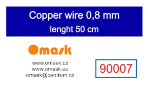Fil de cuivre Omask 90007, longueur 0,8 mm, 50 cm