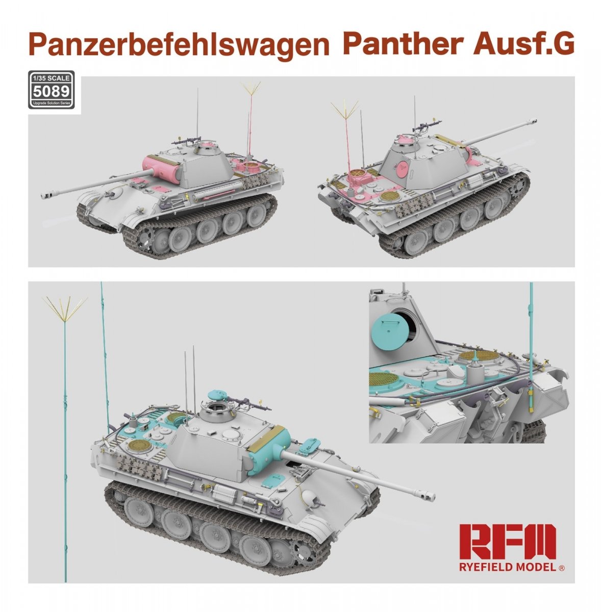 Rye Field Model 5089 Panther Ausf.G Panzerbefehlswagen 1/35 – Bild 3