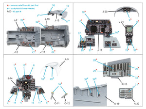 Quinta Studio QDS-48448 F-4G early 3D-Printed &amp;amp; coloured Interior on decal paper (Zoukei Mura SWS) (Small version) 1/48 – immagine 2