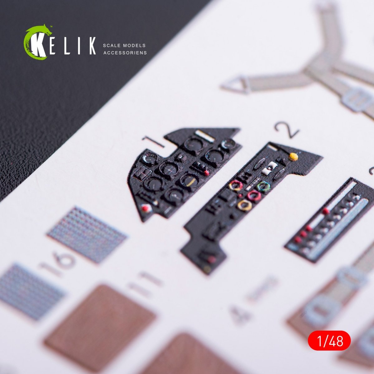 KELIK K48009 BF-109E INTERIOR 3D DECALS FOR WINGSYKITS KIT 1/48 – immagine 3