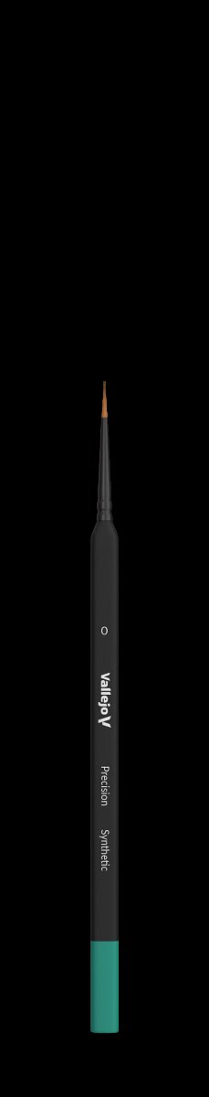 VALLEJO B03000 - Pędzel - Precision - Round Synthetic Brush, Triangular Handle No. 0 – Bild 2