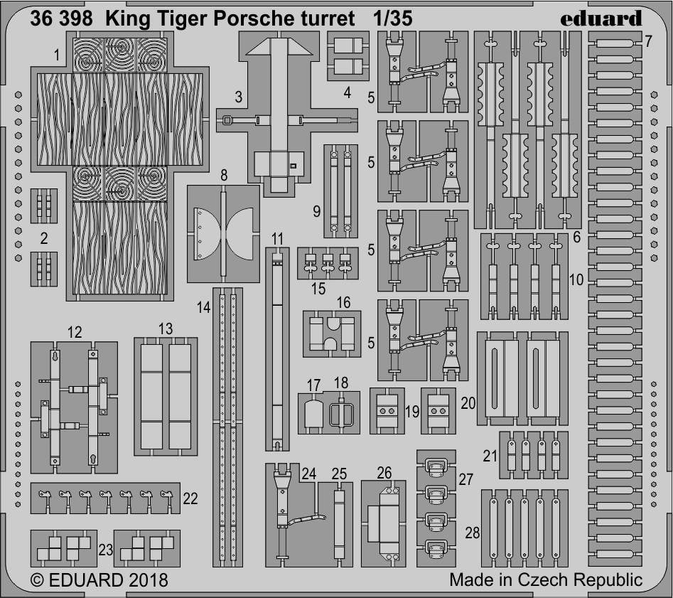 Eduard BIG3594 King Tiger Porsche 1/35 MENG – Bild 3