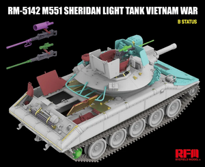 Rye Field Model 5142 M551 Light Tank Sheridan Vietnam War 1/35 – immagine 7
