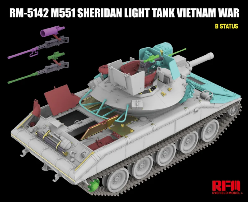 Rye Field Model 5142 M551 Light Tank Sheridan Vietnam War 1/35 – immagine 7