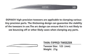 DSPIAE AT-TZ01 Thin-Tipped Tweezer / Pęseta z cienką końcówką – Bild 2