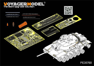 Maquette Voyager PE35760 Char de combat principal américain moderne M60A1 pour AFV 35060, échelle 1/35