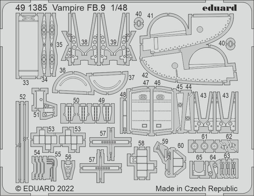 Eduard BIG49395 Vampire FB.9 AIRFIX 1/48 – immagine 4