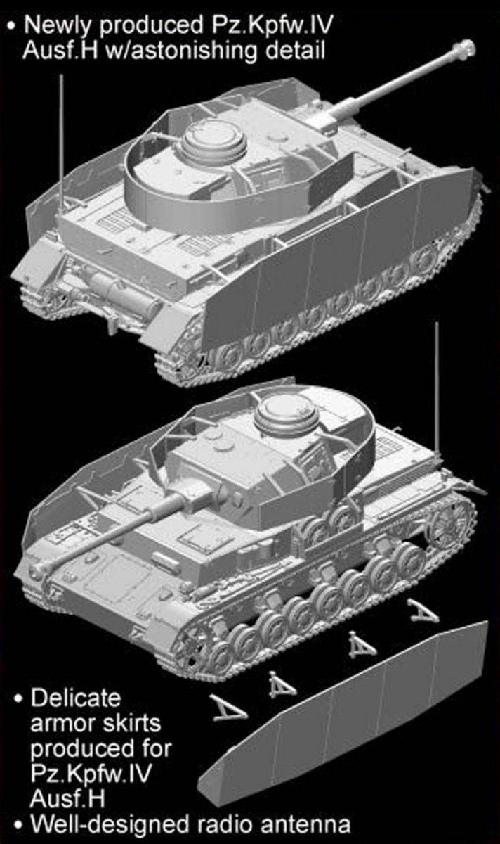 Dragon 7497 Pz.Kpfw.IV Ausf.H w/Schurzen 1/72 – Bild 4