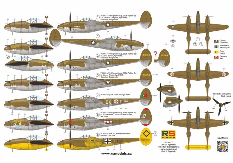 RS Models 92280 P-38G Lightning 1/72 – Bild 5